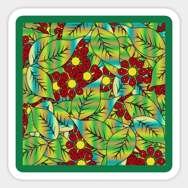 Foliage and flowers Sticker by Gaspar Avila